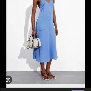 & Other Stories Vibrant Blue Midi Dress